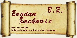 Bogdan Racković vizit kartica